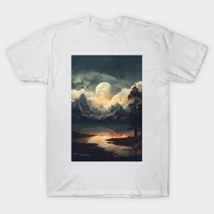 Faded Tranquility Vintage Aesthetic Art T-Shirt